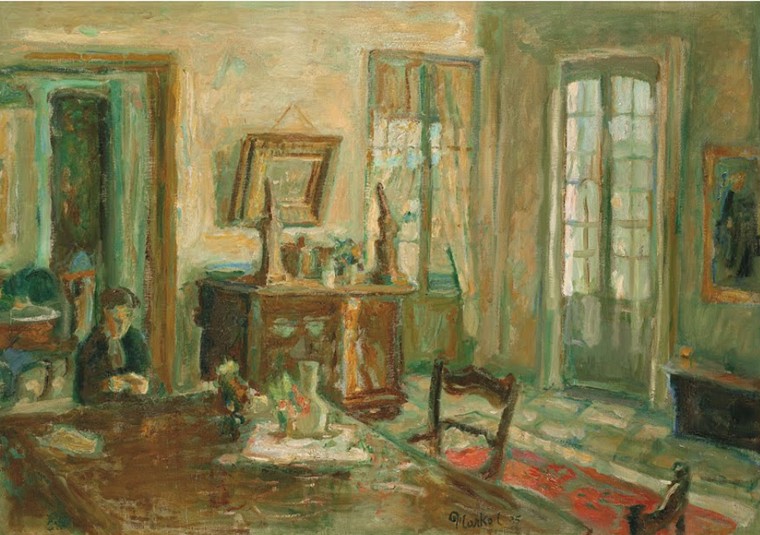 Interior, Marko Čelebonović (1933, oil on canvas)
